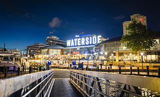 Waterside District at Night